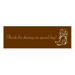 Bride&Groom Chocolate Favour Tag business cards
