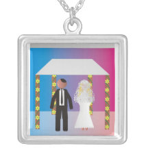 Bride Groom Huppa Necklaces