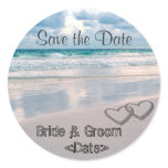 Bride & Groom Names Written in the Sand
