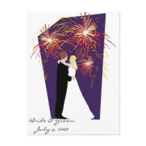 Bride & Groom Save the Date-July 4th Weddings Postcard