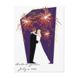 Bride & Groom Save the Date-July 4th Weddings postcards