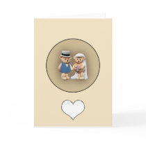 Bride & Groom Teddy Bears Greeting Card
