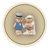 Bride & Groom Teddy Bears stickers