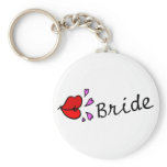 Bride Kiss Hearts Key Chain