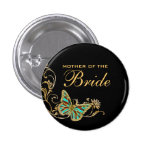 Bride mother bridal wedding black gold buttons