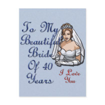 Bride Of 40 Years Postcard