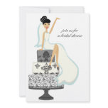 Bride On A Wedding Cake Bridal Shower Invitations