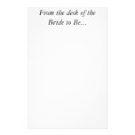 Bride Personal Custom Letter Wedding Stationery