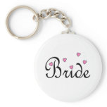 Bride Pink Hearts keychains