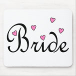 Bride Pink Hearts mousepads