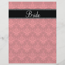 Bride red damask gifts flyers