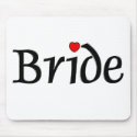 Bride (Red Hearts) mousepads