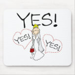 Bride Says Yes Mouse Mats