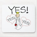 Bride Says Yes mousepads