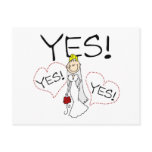 Bride Says Yes postcards