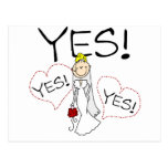 Bride Says Yes Tshirts and Gifts Postcard