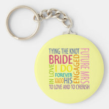 Bride Sentiments Wedding Key Chain