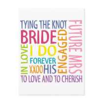Bride Sentiments Wedding Post Cards
