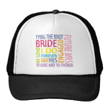 Bride Sentiments Wedding Trucker Hats
