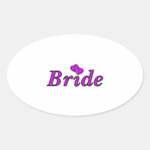 Bride Simply Love Oval Stickers