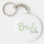 Bride To Be (Green Script) Key Chains