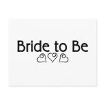 Bride To Be Hearts Postcard
