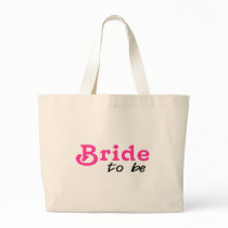 Bride To Be Pink Black Tote Bag
