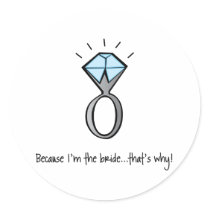 bride to be round stickers