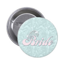 Bride Turquoise Silk Button