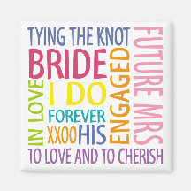 Bride Wedding Fridge Magnet