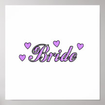 Bride Wedding Hearts Posters