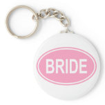 Bride Wedding Oval Pink keychains