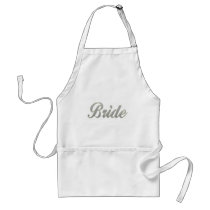 Bride with bling apron