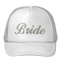 Bride with bling mesh hats