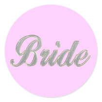 Bride with bling sticker