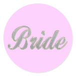 Bride with bling stickers
