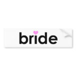 Bride with Heart bumper stickers