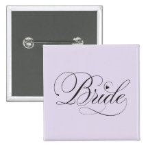 Bride with heart pinback button