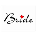 Bride with Heart Post Cards