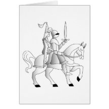 Bride with Knight in Shining Armour Cards