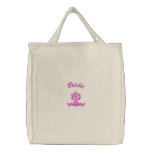 Bride - -with your initials - embroidered bags
