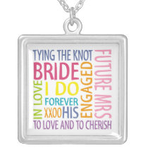 Bride Words Wedding Pendant