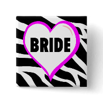 Bride Zebra Stripes Pins