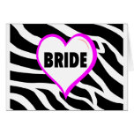 Bride  Zebra Stripes Greeting Card