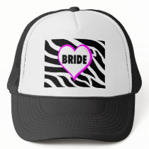 Bride Zebra Stripes Hats