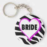 Bride  Zebra Stripes Keychains