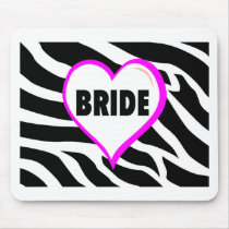 Bride Zebra Stripes Mouse Pads