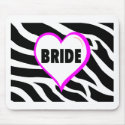 Bride (Zebra Stripes) mousepads