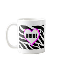 Bride Zebra Stripes Coffee Mugs