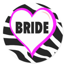 Bride Zebra Stripes Sticker